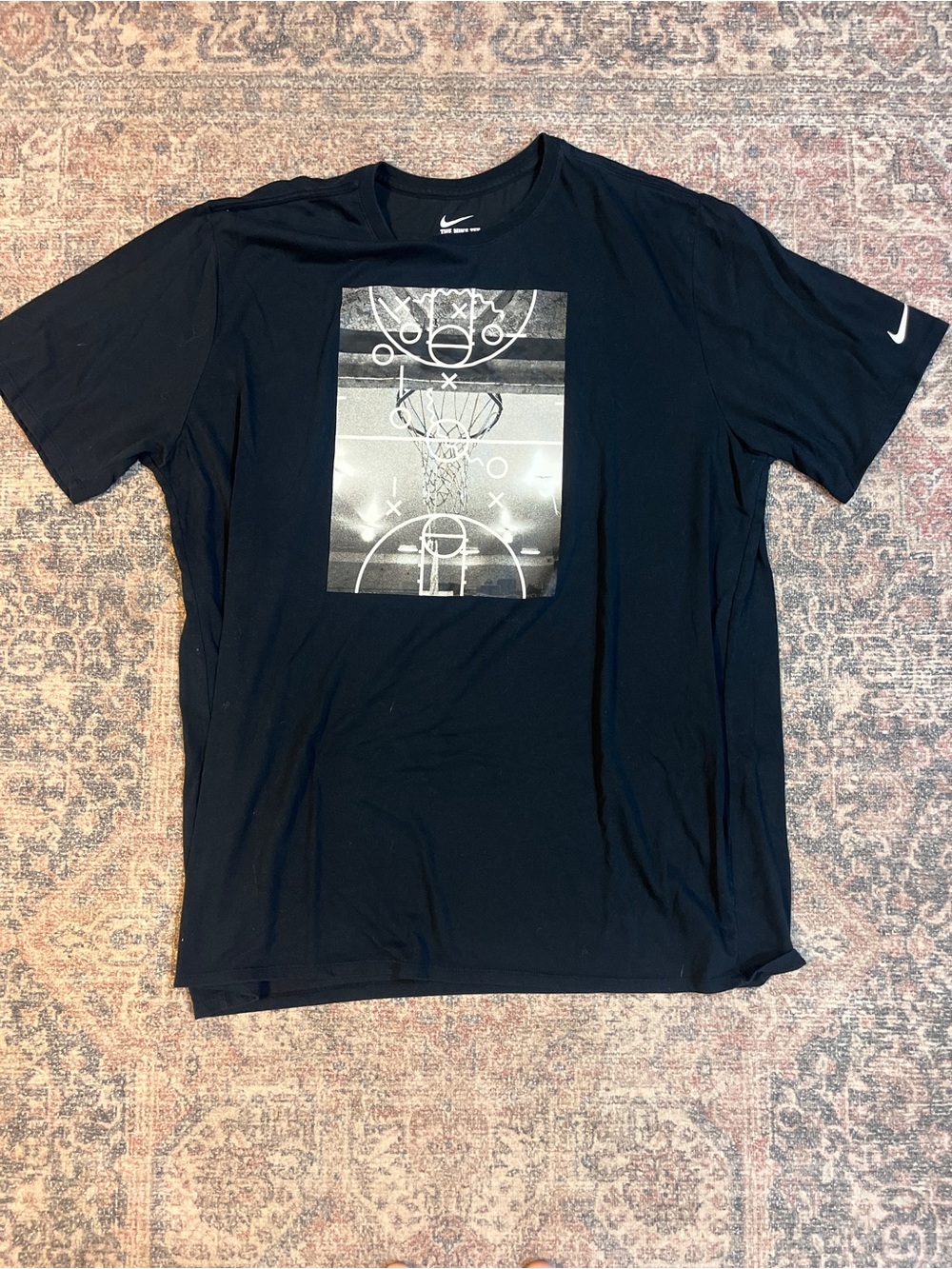 Nike Men’s Black Graphic Basketball T-Shirt Dri Fit 3XL Tall